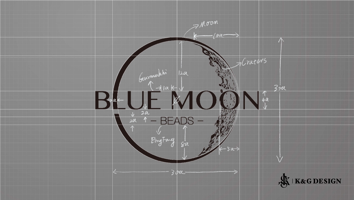 珠宝品牌Logo设计-Blue moon beads
