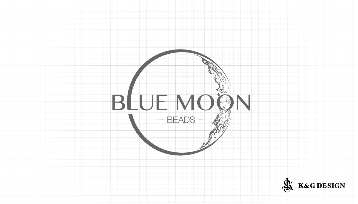 珠宝品牌Logo设计-Blue moon beads