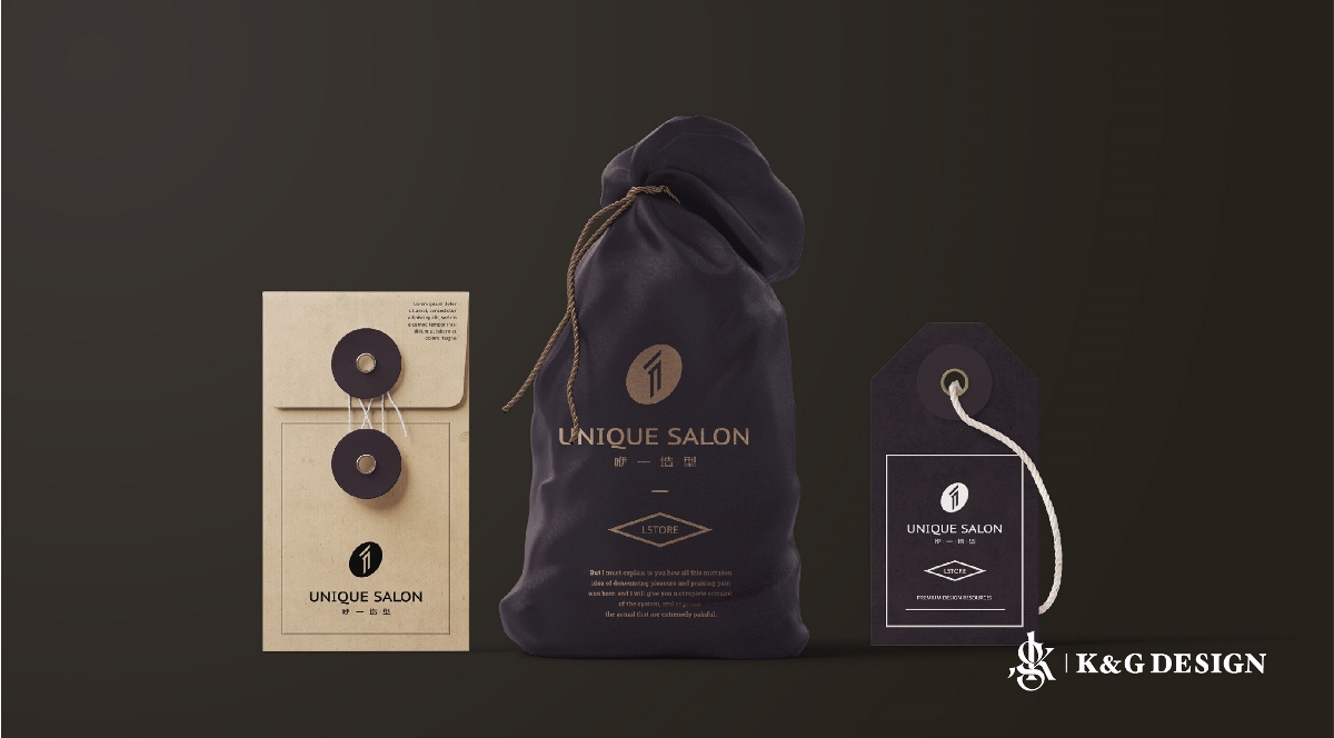 美发沙龙品牌Logo设计-Unique salon