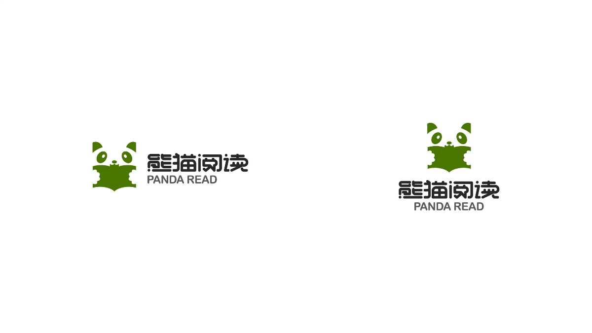 熊猫阅读logo设计