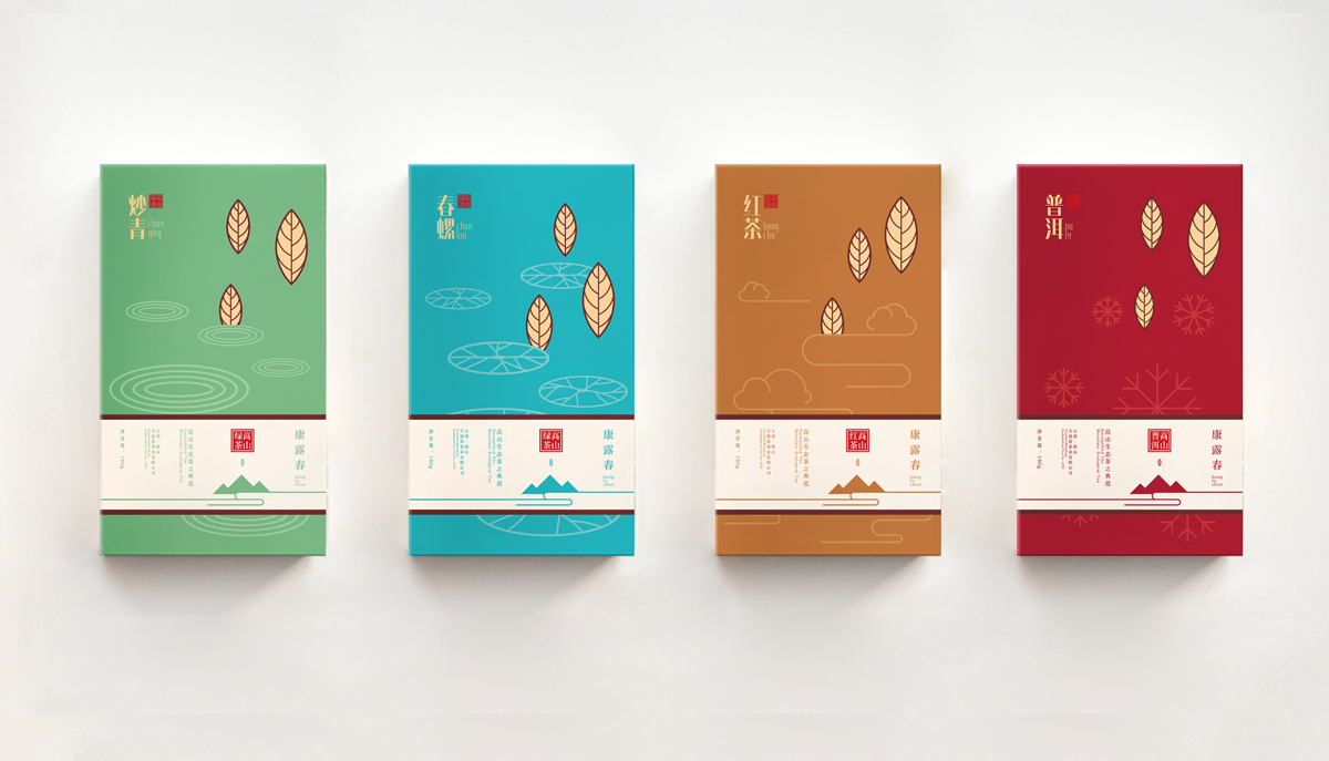 产品包装|康露春绿茶包装设计，茶叶礼盒、茶叶盒子