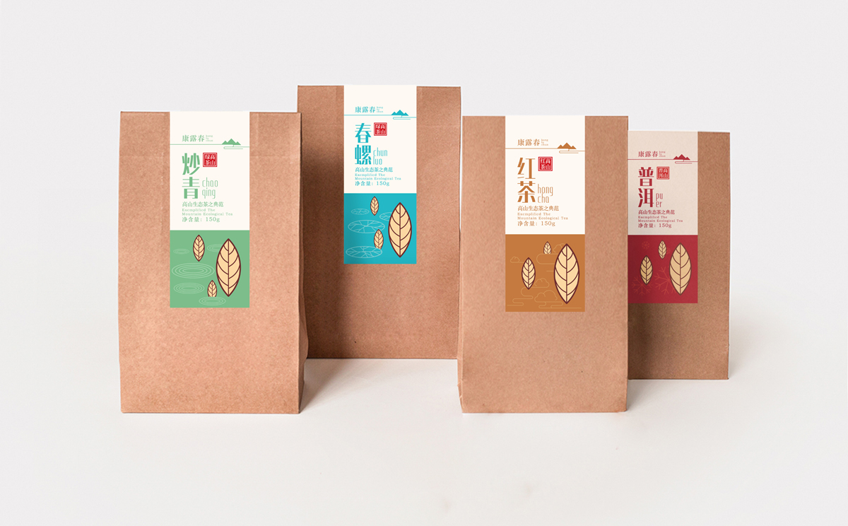 产品包装|康露春绿茶包装设计，茶叶礼盒、茶叶盒子