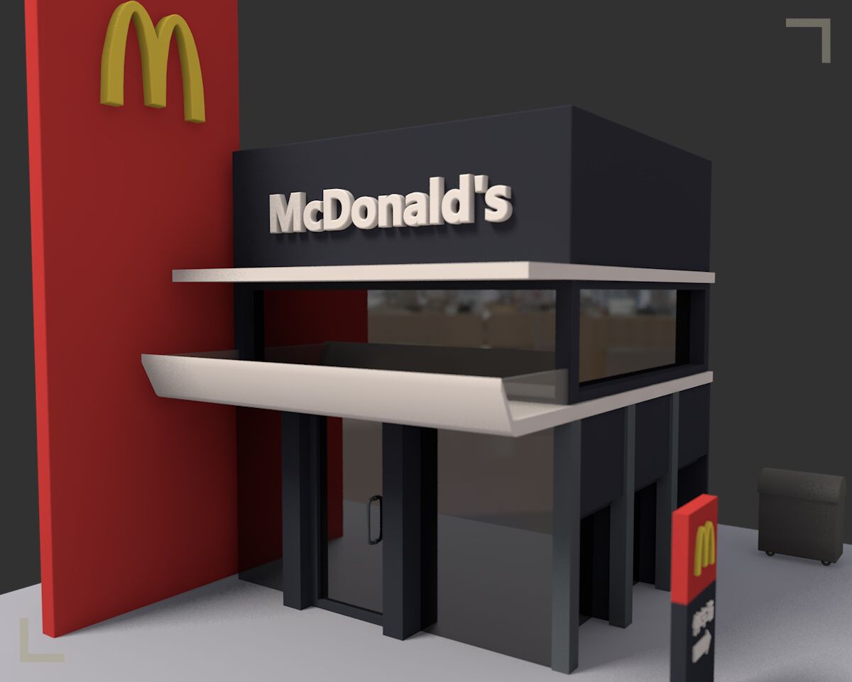 麦当劳3D门店建模