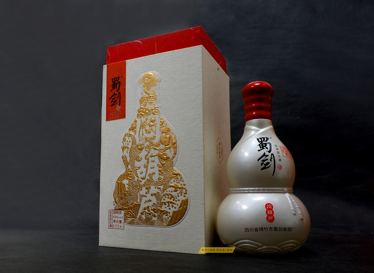 四川省绵竹蜀剑曲酒厂产品包装盒设计