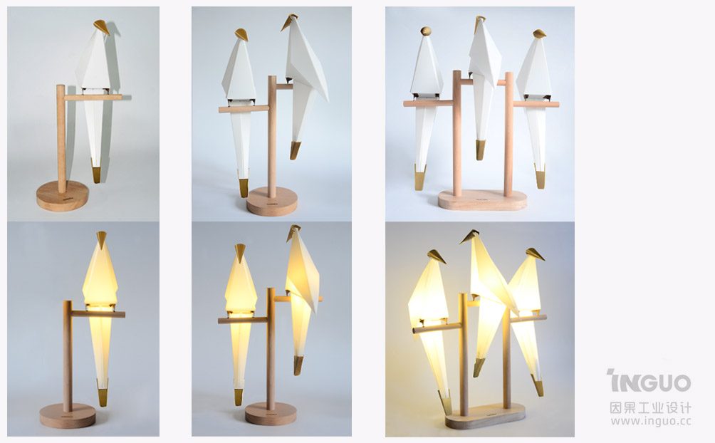 灯具产品设计案例-纸鹤灯-深圳工业设计公司