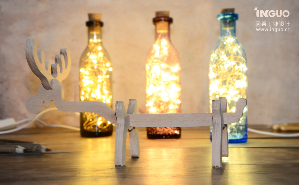 灯具产品设计案例-气泡玻璃鹿灯-深圳工业设计公司