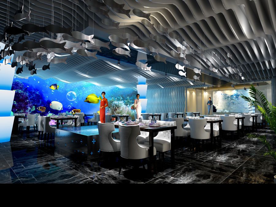 【三条鱼自助海鲜】—成都餐厅装修/成都餐厅设计