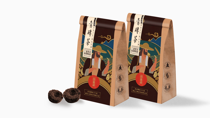 茶包裝設(shè)計(jì)：三峽黑茶系列產(chǎn)品創(chuàng)意【黑馬奔騰策劃設(shè)計(jì)】