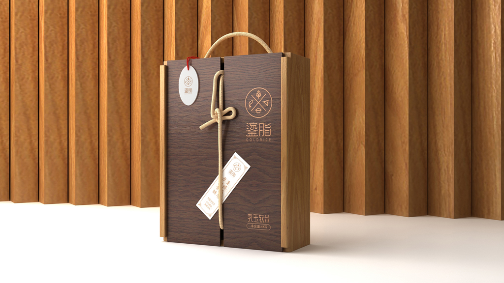 大米木盒包装设计 五谷杂粮包装设计 农产品包装设计公司