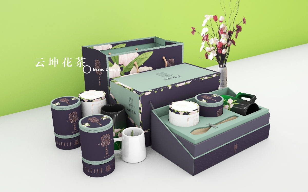 云坤花茶品牌设计/包装设计——朗琦品牌设计事务所