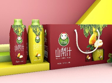 果林山梨汁品牌LOGO设计/包装设计——朗琦品牌设计事务所