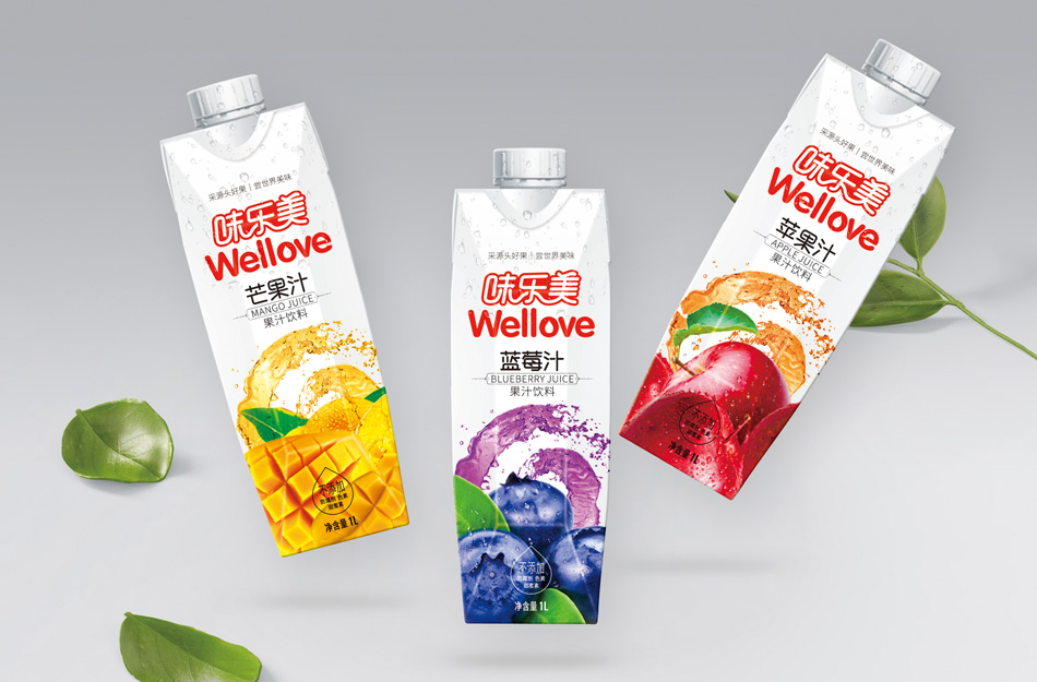 味乐美果汁饮料包装设计-万域包装原创作品