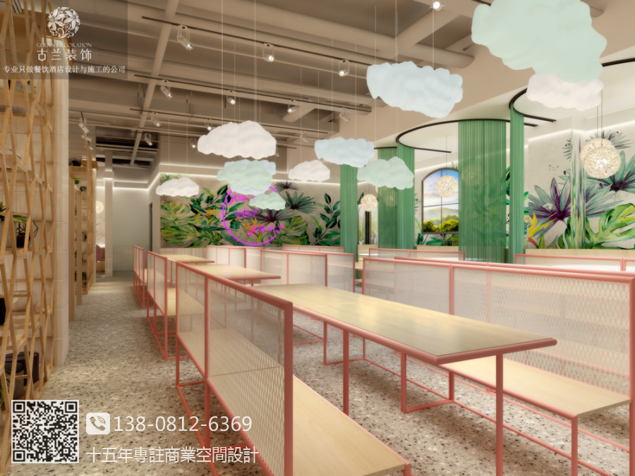 巴中南坝区中心医院食堂餐厅设计装修图