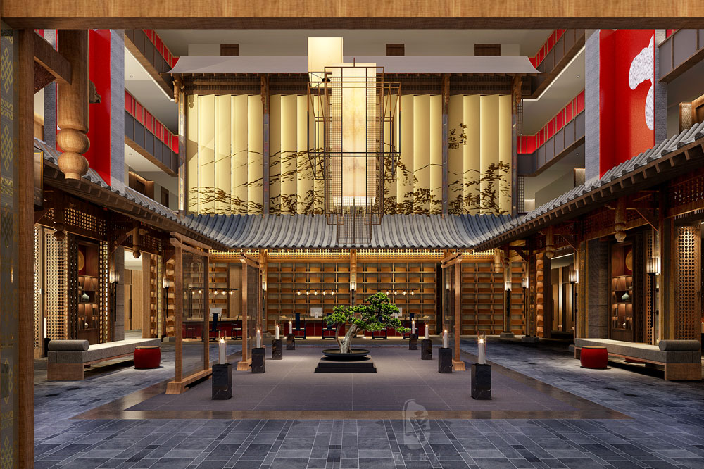 天津五星级酒店设计公司|康定锅庄温泉星级酒店