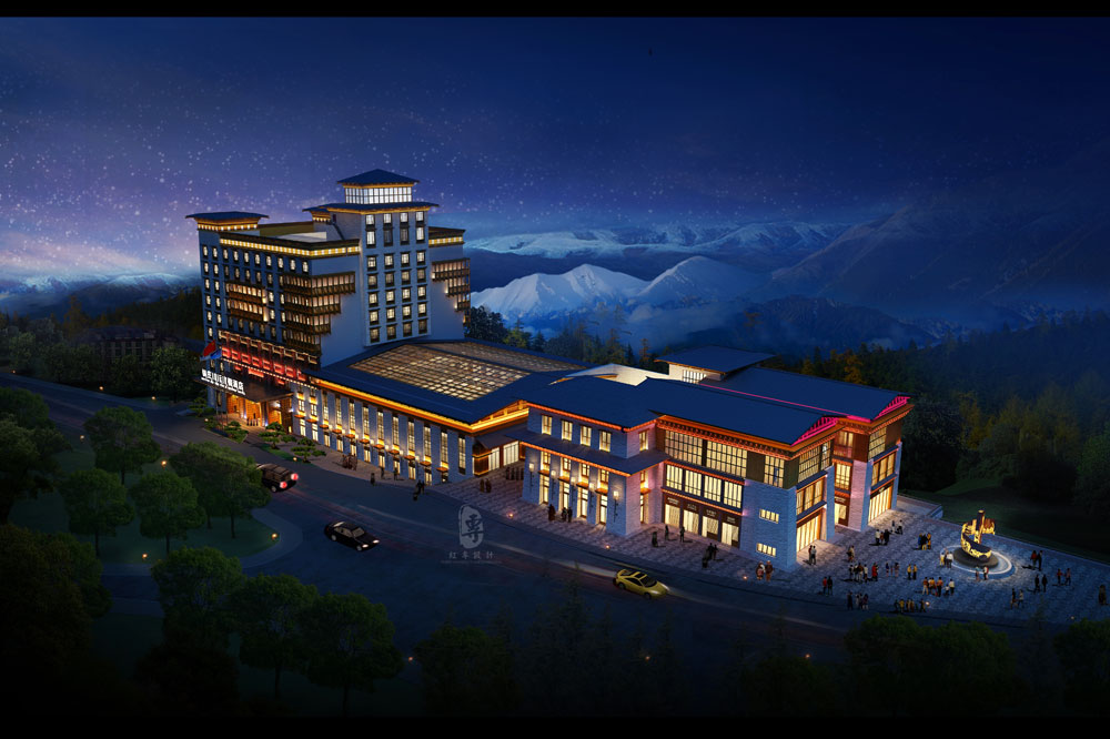 天津五星级酒店设计公司|康定锅庄温泉星级酒店