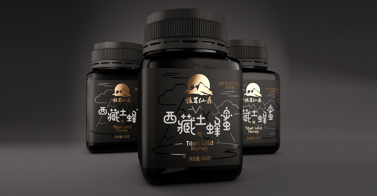 西藏土蜂蜜・食品包装设计