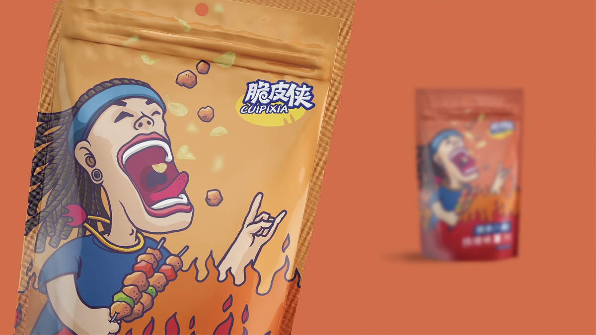 洛尚設(shè)計(jì) | 為環(huán)豐食品打造的脆皮俠“大嘴”系列薯片包裝