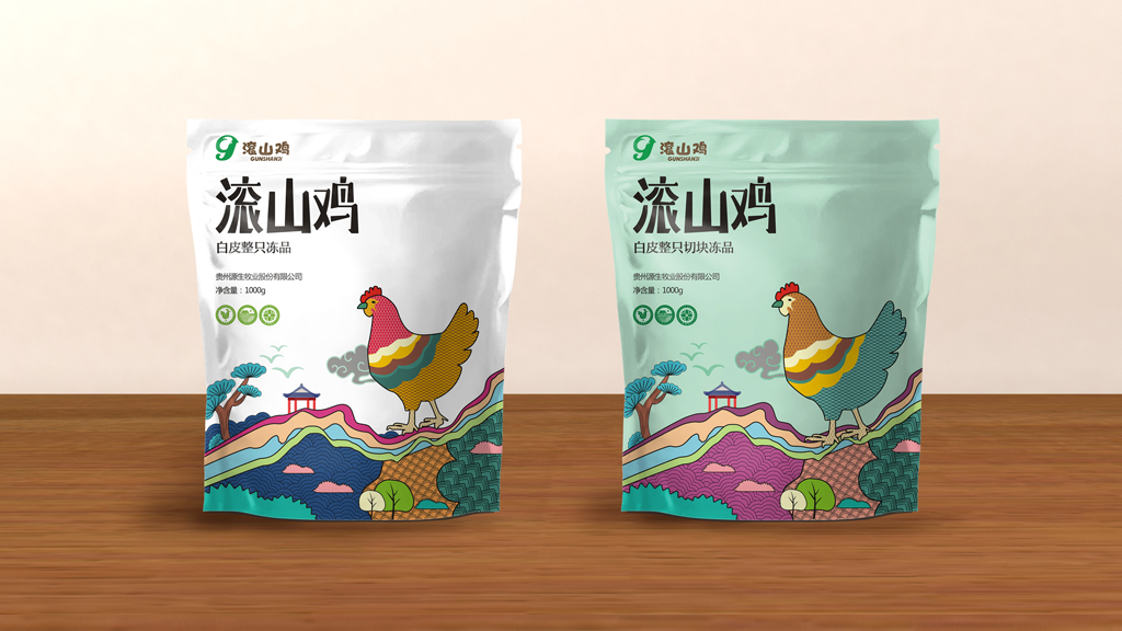 農(nóng)產(chǎn)品包裝設計 土雞蛋包裝設計 滾山雞系列產(chǎn)品包裝設計