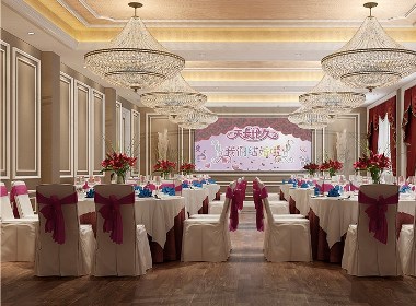 郑州婚宴酒店装修设计，郑州婚宴主题餐厅设计效果图