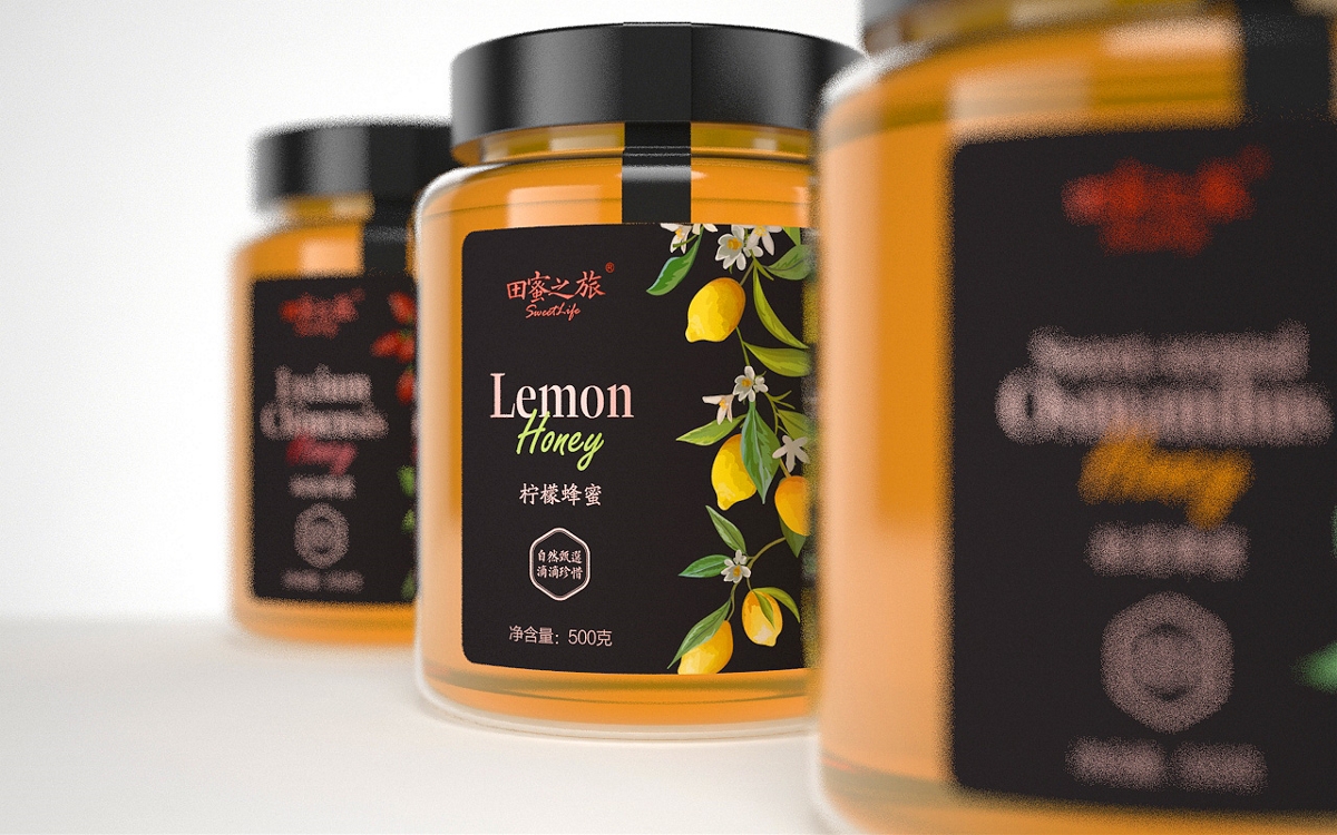 蜂蜜包装设计 蜂蜜品牌设计 蜂蜜标签设计 / 刘益铭 × 原创作品