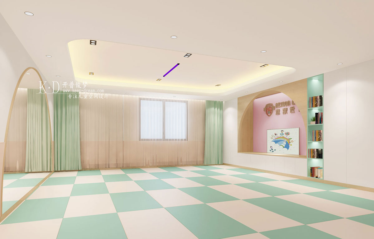 梦幻的亲子教室设计，这样的颜色真的很讨孩子喜欢！