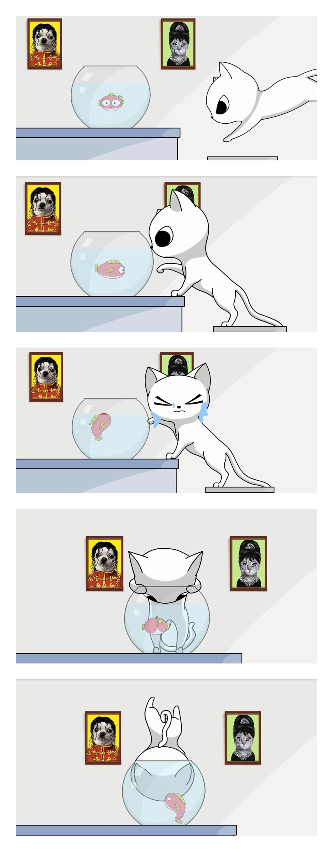 【短篇漫画】小堡趣事录之猫和鱼