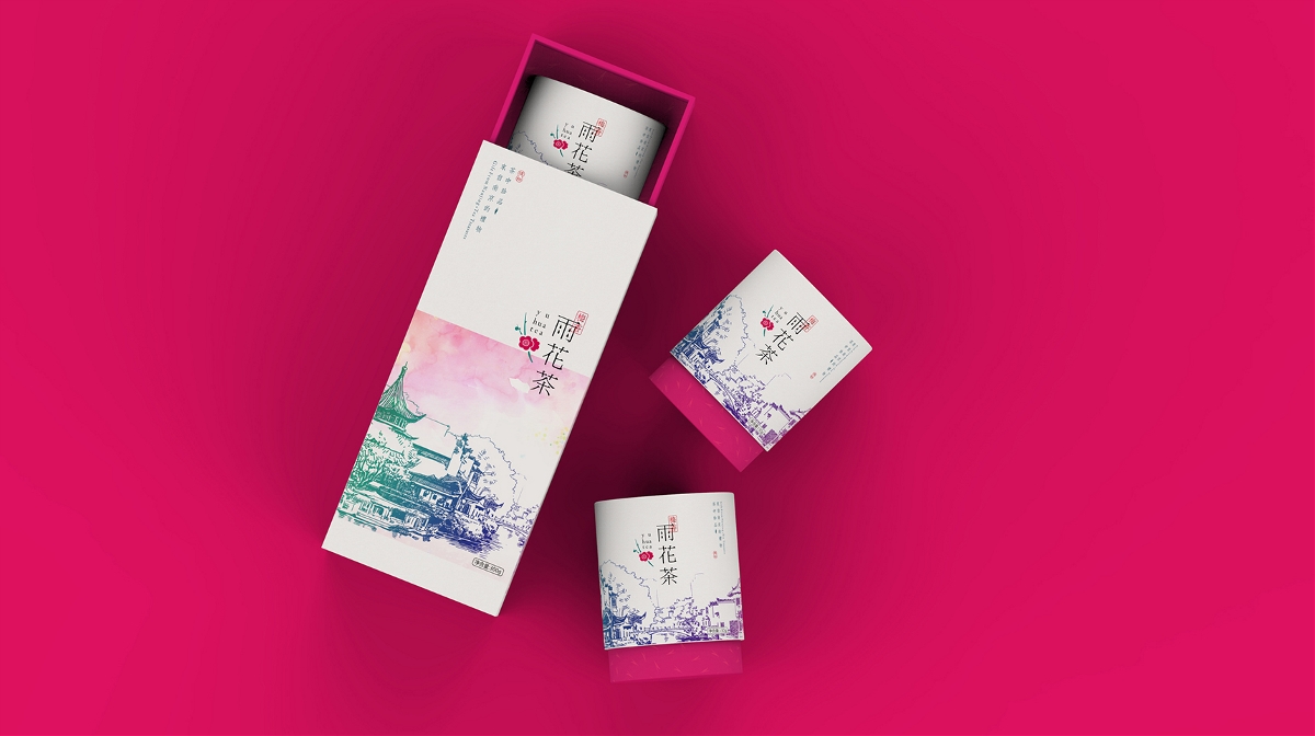  梅香雨花茶丨包装设计