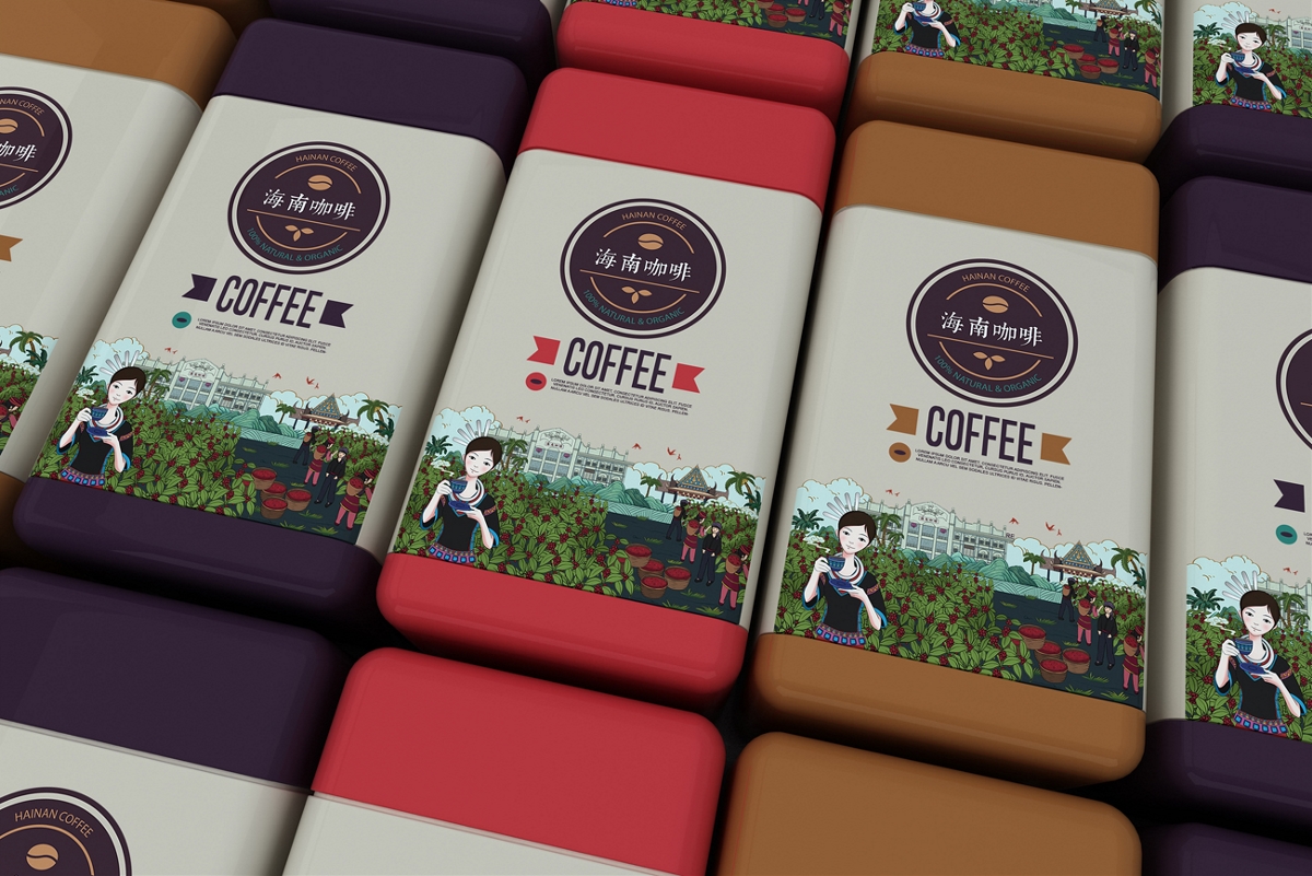 海南省农产品公用品牌咖啡包装设计