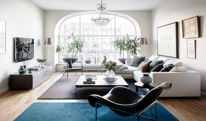 拱形窗的优雅弧线！瑞典73㎡日光北欧风公寓--欧模设计圈
