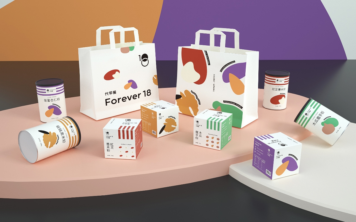 《Forever18 代早餐》五谷杂粮/即食麦片食品包装设计
