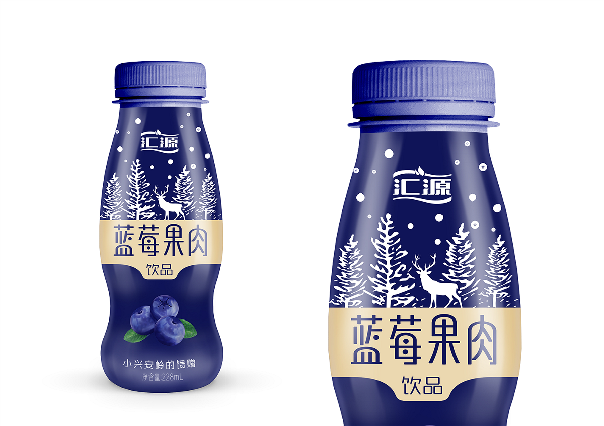 【匯源】----藍莓果肉飲品包裝