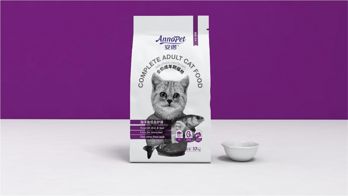 晨狮原创设计   丨   安贝（安诺品牌）猫粮狗粮系列包装设计