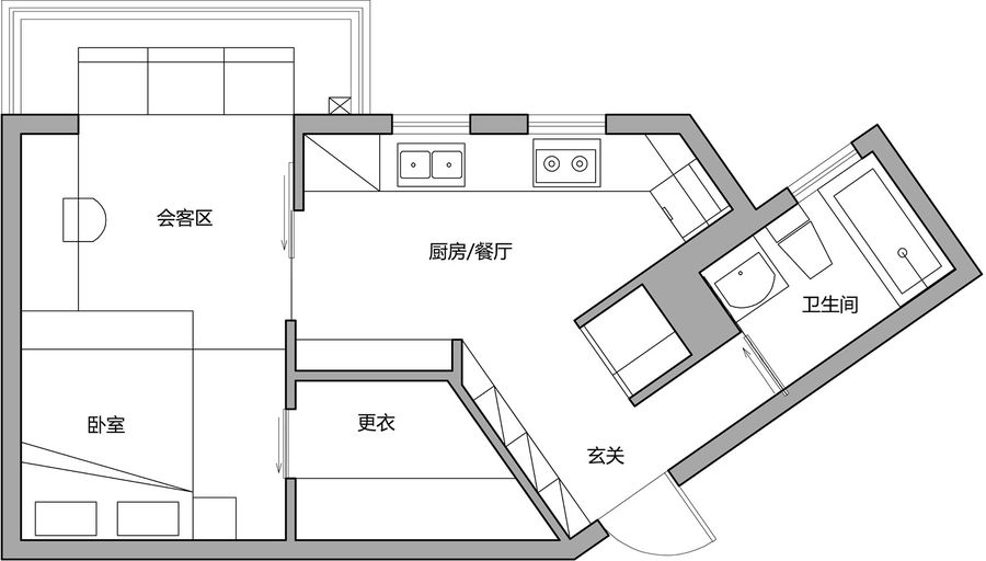 跳躍色彩搭配-公寓設(shè)計