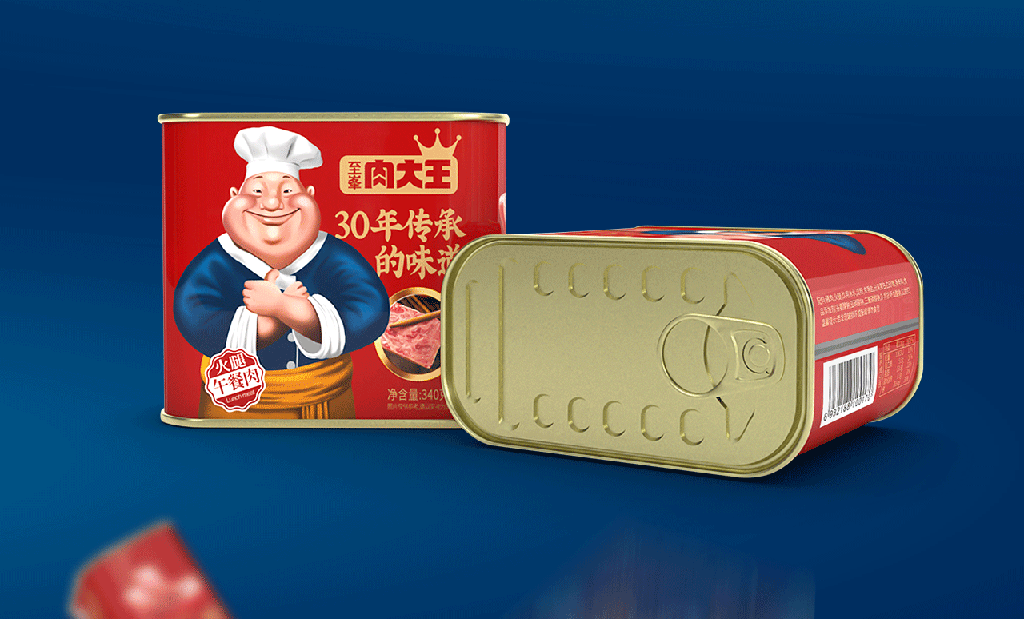 科比品牌设计-志峯肉大王火腿午餐肉包装设计