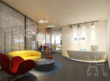 郑州小型科技公司创意办公室装修设计方案-郑州宏钰堂时尚办公室装修公司