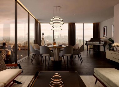 环型吊灯—适用于洽谈区、休息区、家庭客厅等。