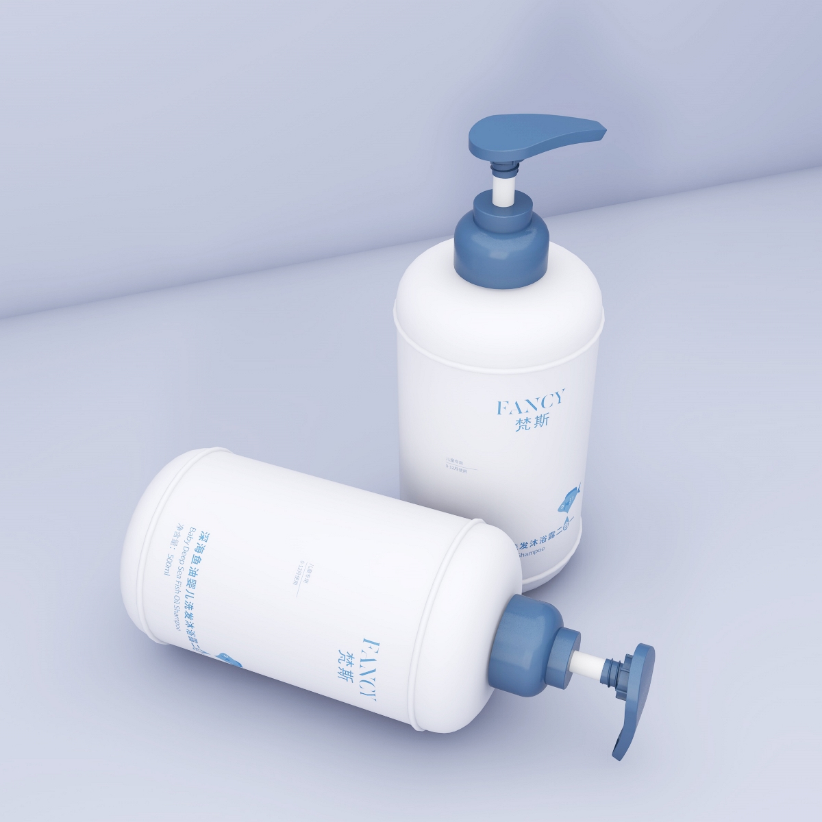 塑料瓶子包装设计 洗发水沐浴露 标签设计 