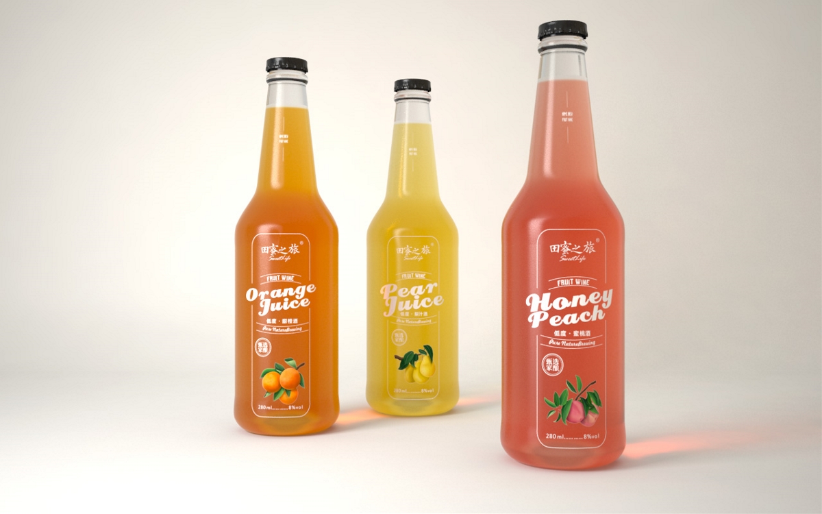 水果酒包装设计 水果饮料包装设计