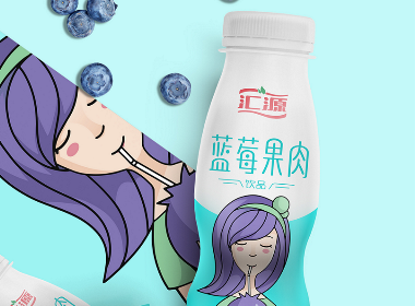 汇源蓝莓果肉包装设计