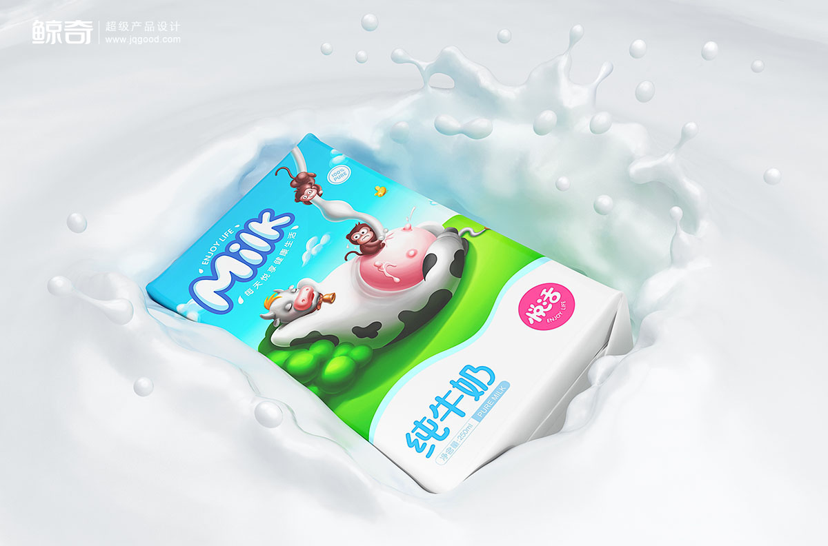 悦活儿童牛奶包装设计—鲸奇创意