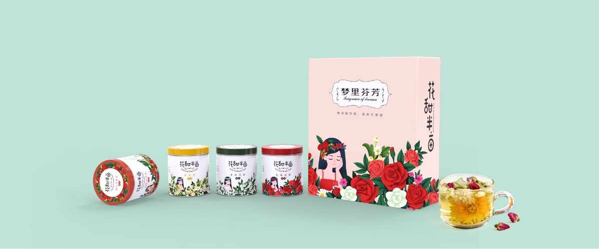 外星部落案例 | 花甜半亩 花茶系列 — 梦寻陶花园  美美忆梦甜！