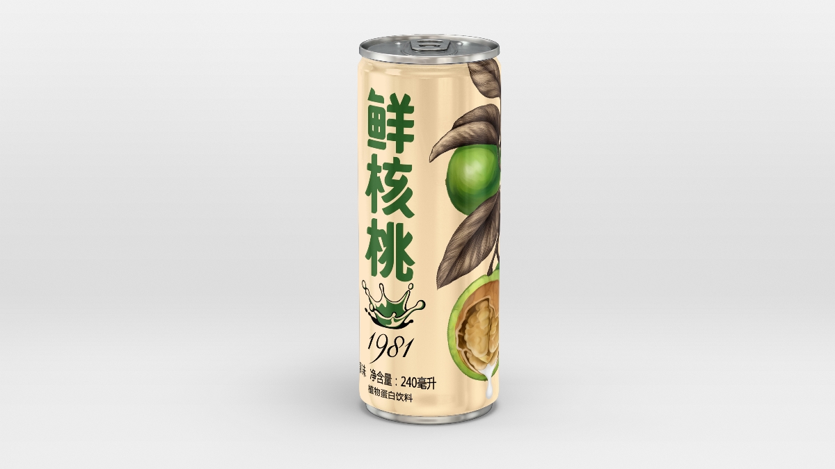 一款核桃乳飲料包裝設(shè)計