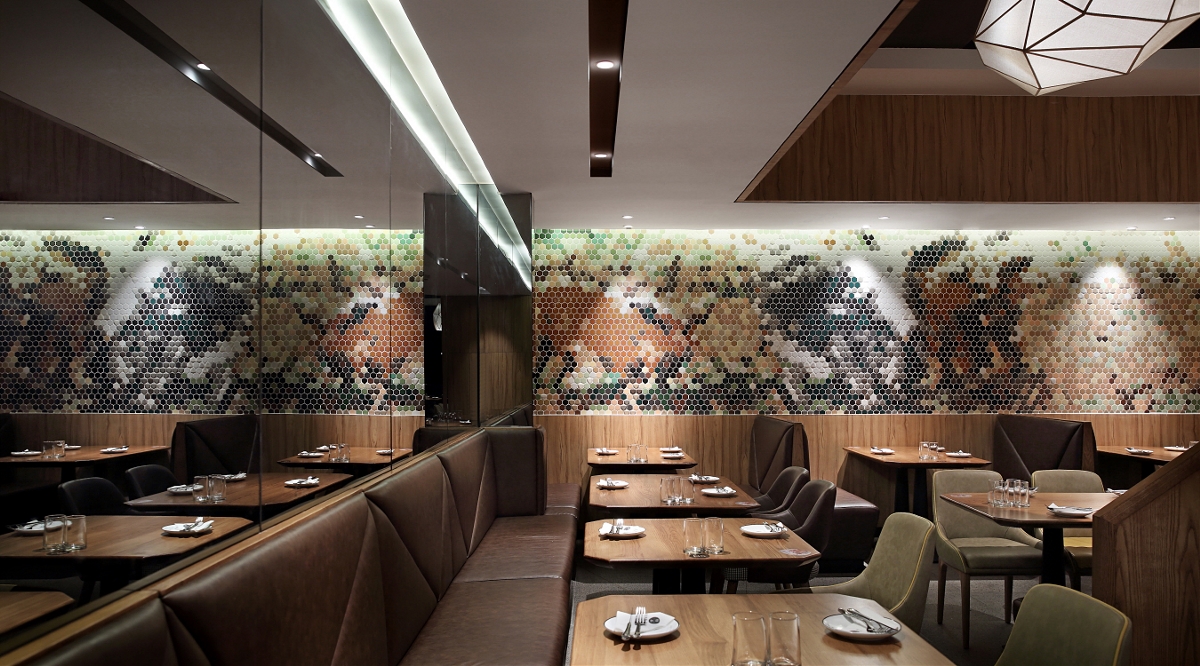 西餐厅设计，牛扒空间设计 “艺鼎新作” 身处浮光里，沉心如原石