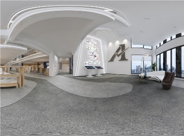 郑州专业企业展厅装修公司推荐简约大气的奥斯顿器械展厅装修设计图