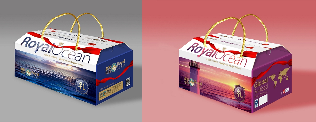 皇家领海海鲜产品系列包装设计