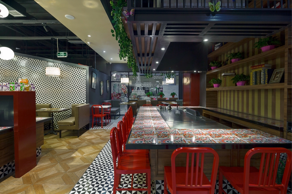 法式铁板烧餐厅设计【艺鼎新作】探味塞纳河左岸的精致生活-建E网设计案例