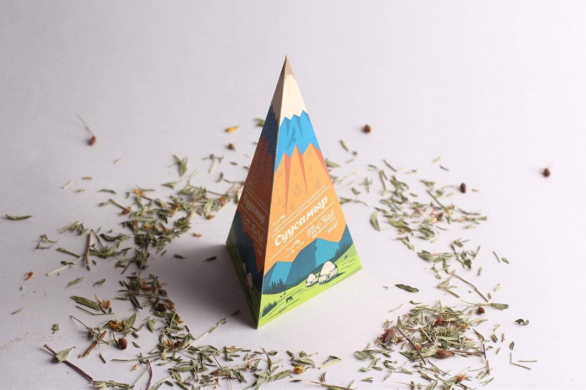 吉尔吉斯山脉的茶叶包装设计