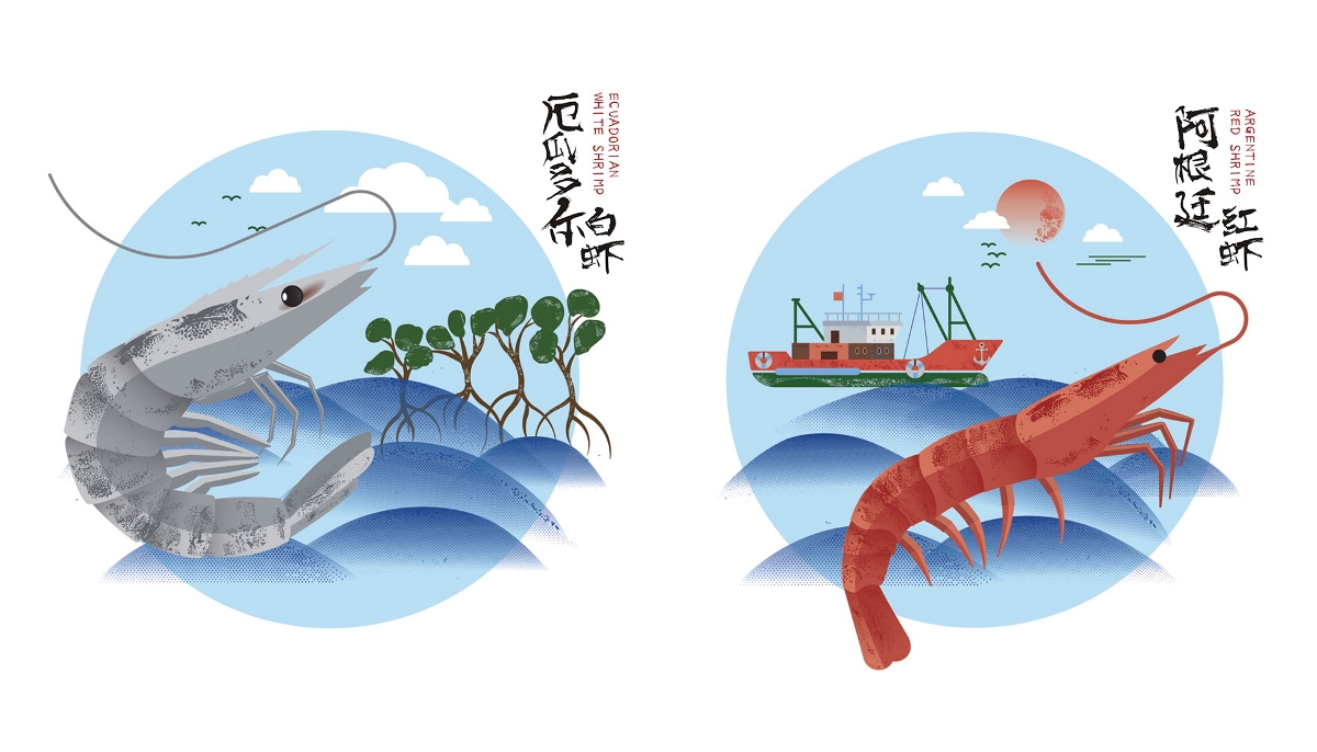 大洋世家虾类包装设计