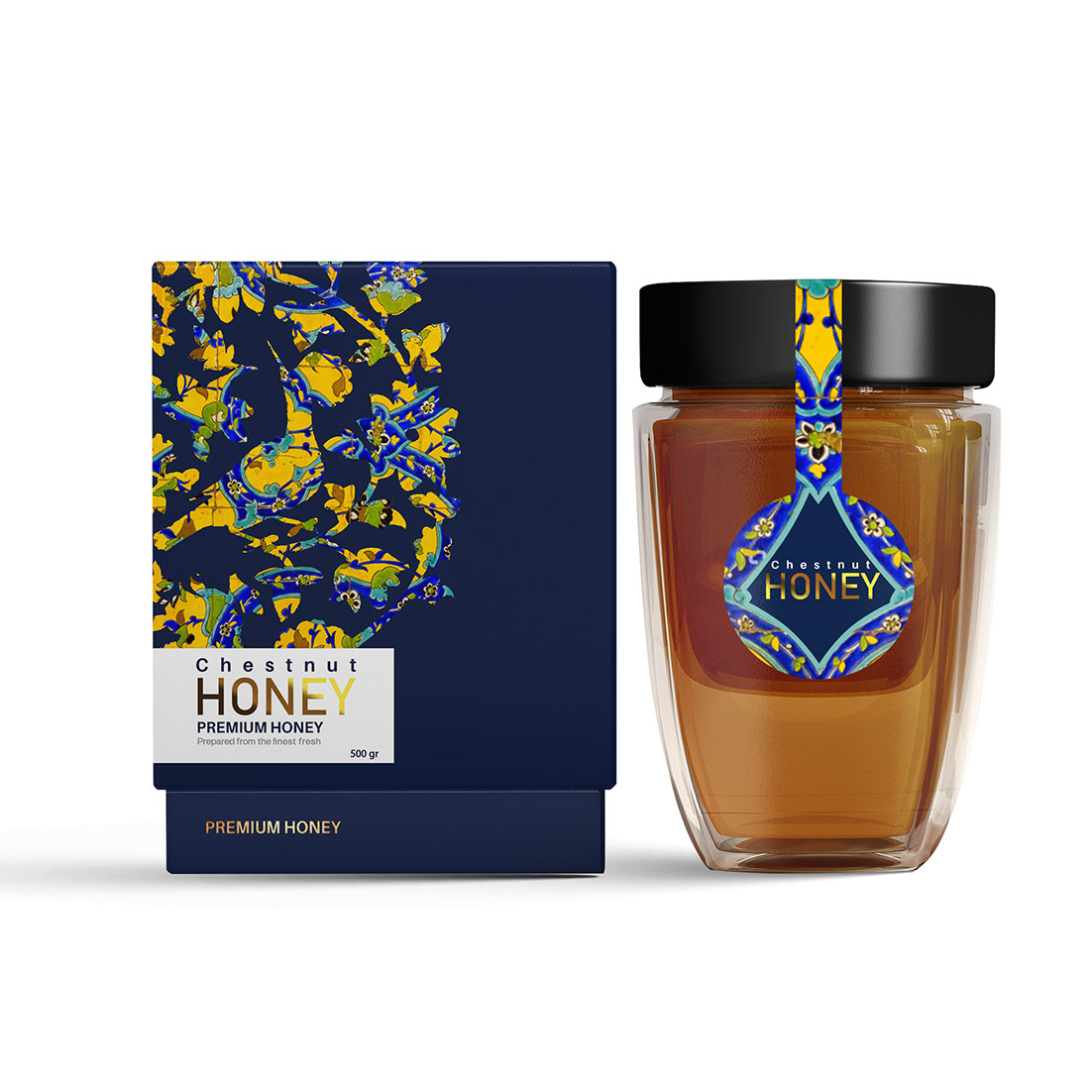 一个强大的象征性的蜂蜜包装设计