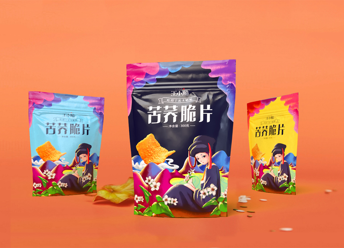 黑苦荞麦脆片 · 包装&插画 · Vegetar Chan——陈炳嘉包装设计